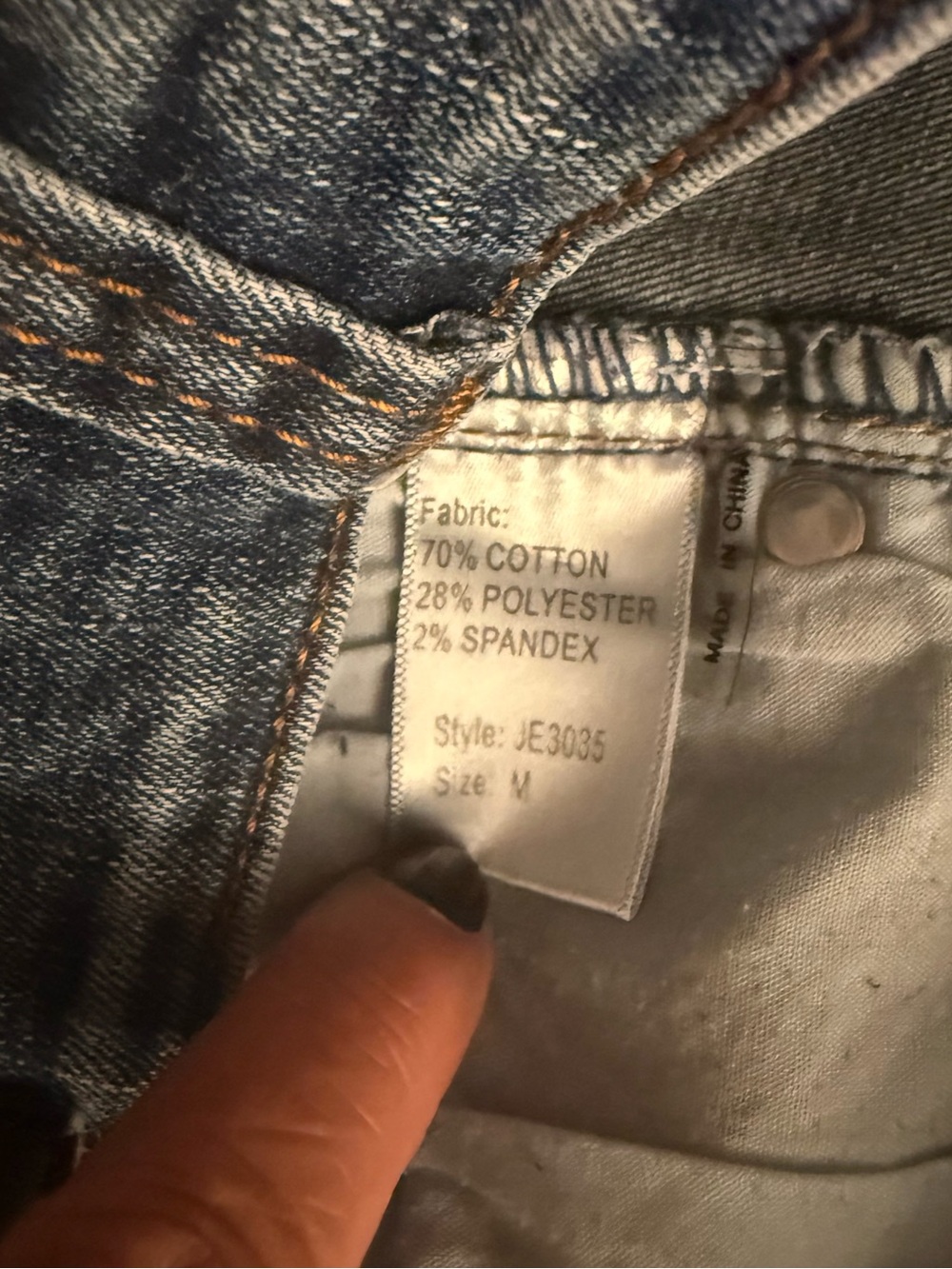 Elan Distressed Mid Rise Short - Denim. NWT Size (M) Medium - Picture 8 of 10